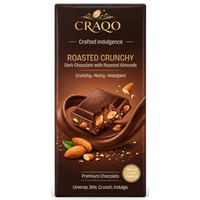 CRAQO Roasted Crunchy Premium Chocolate Bar | Rich, Nutty & Irresistibly Crunchy | 75g