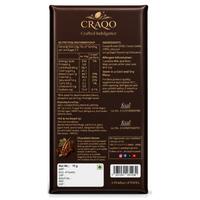 CRAQO Dark Ritual 70% Dark Chocolate Bar (75g) | Intense, Rich, Smooth Indulgence