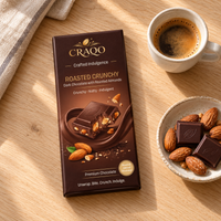 CRAQO Roasted Crunchy Premium Chocolate Bar | Rich, Nutty & Irresistibly Crunchy | 75g