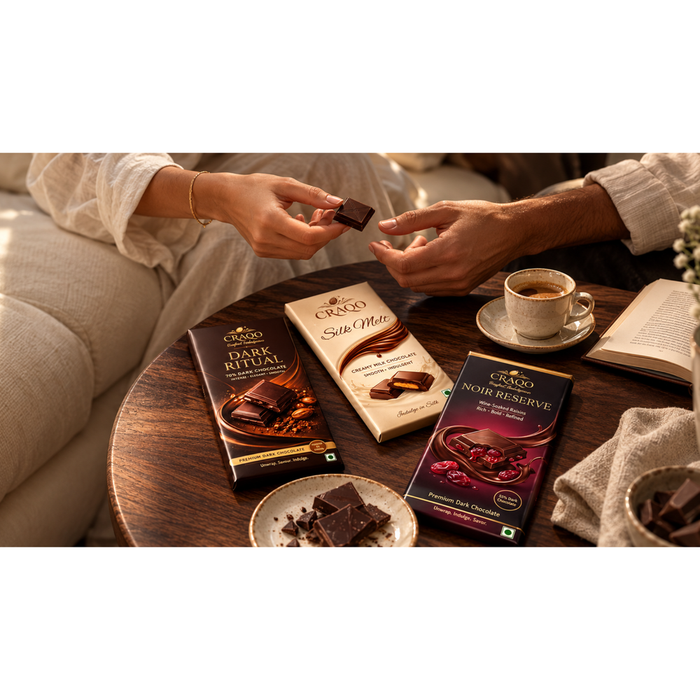 CRAQO Signature Assortment | Premium Chocolate Collection | 5 Bars X 75g