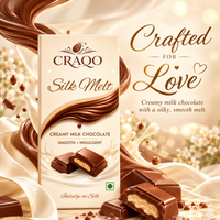 CRAQO Silk Melt Milk Chocolate Bar (75g) | Smooth, Creamy & Rich Indulgence