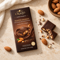 CRAQO Roasted Crunchy Premium Chocolate Bar | Rich, Nutty & Irresistibly Crunchy | 75g