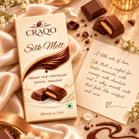 CRAQO Silk Melt Milk Chocolate Bar (75g) | Smooth, Creamy & Rich Indulgence